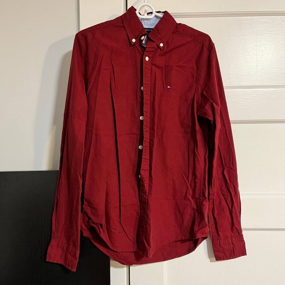 Tommy Hilfiger Maroon Oxford Shirt